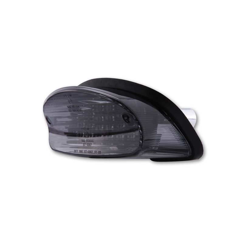 Piloto trasero LED HIGHSIDER smart estilo Honda - cristal ahumado - homologado E - 1 pieza - motoscamaralweb.com