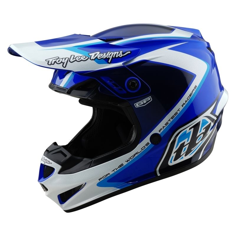 Casco infantil TROY LEE DESIGNS GP Shutter - Azul/Blanco - motoscamaralweb.com