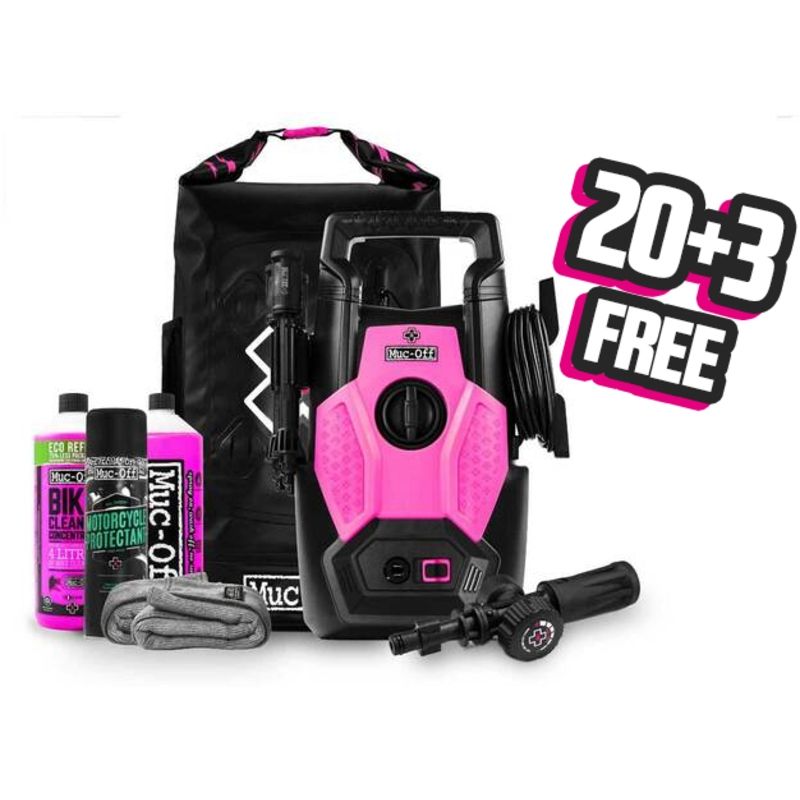 Kit de hidrolimpiadora para moto y bici MUC-OFF - Pack 20 uds + 3 GRATIS - motoscamaralweb.com