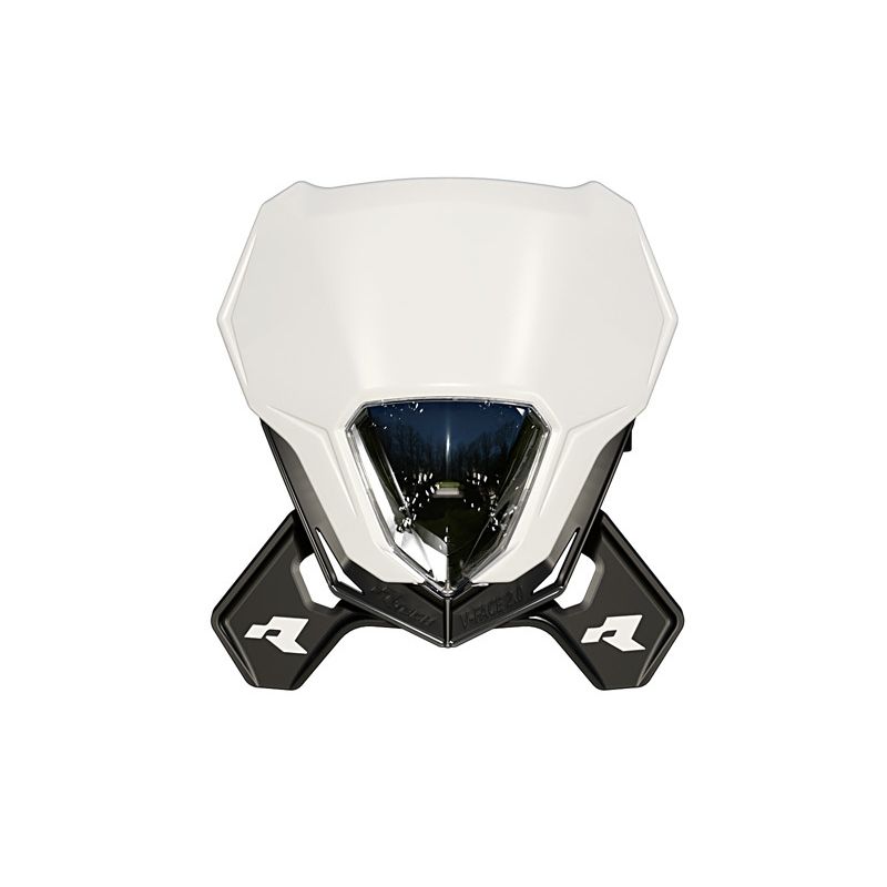 Careta con faro RACETECH V-FACE 2.0 LED - motoscamaralweb.com