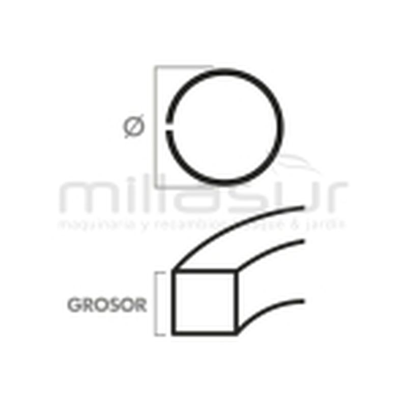 ARO PISTON NODULAR HUSQV. 61. 65. 365 (48 x 1.5mm.) - motoscamaralweb.com