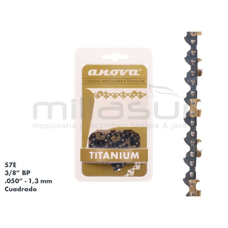 CADENA ANOVA TITANIUM 3/8 BP - .050 CUADRADO - 57 E - motoscamaralweb.com