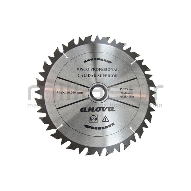 DISCO WIDIA SEMI-PROF.255x3x20 (ANTIRREBOTE RECTO) - motoscamaralweb.com
