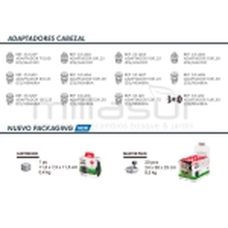 CABEZAL HOBBY TNG109 - 8 x 1.25 Izq/Macho. 10 x 1.25 Izq/Hembra - motoscamaralweb.com