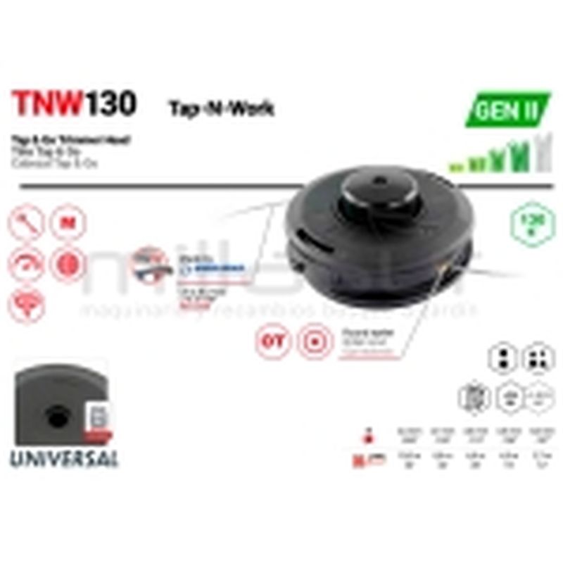 CABEZAL TAP-N-GO PROFESIONAL TNW130 - UNIVERSAL - motoscamaralweb.com